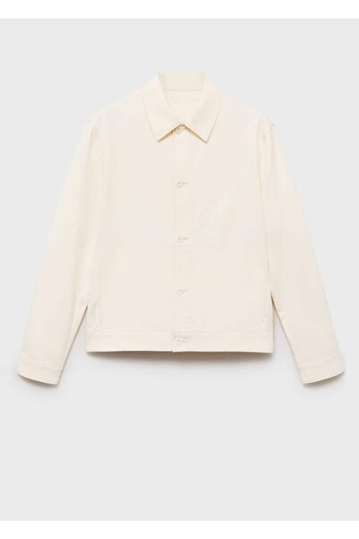 MANGO Man Düğmeli düz kesim pamuk ceket