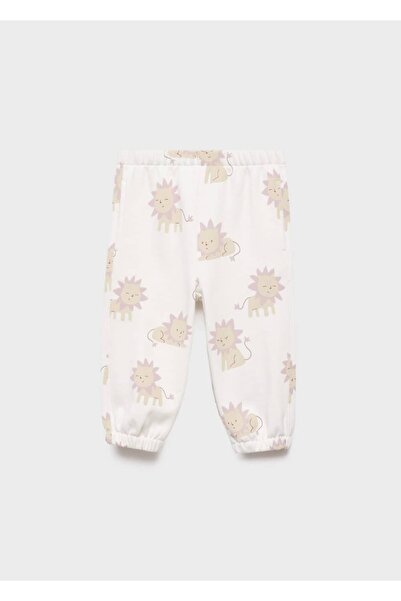 MANGO Baby Desenli pamuklu jogger pantolon