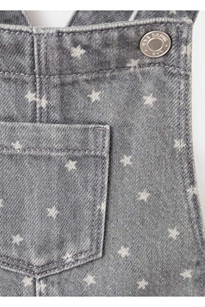 MANGO Baby Yıldızlı denim pichi elbise