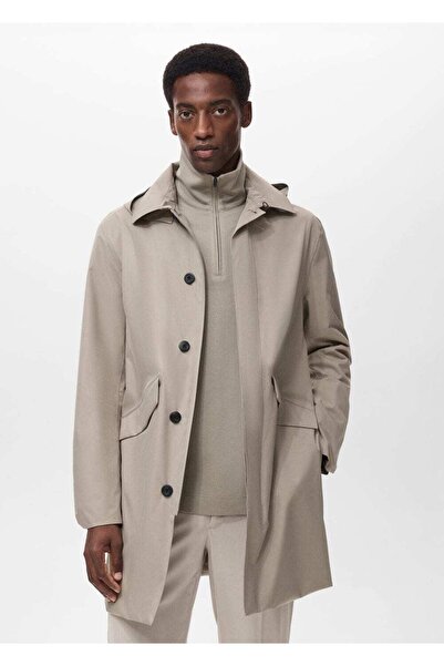 MANGO Man Thermolite® cepli su geçirmez parka