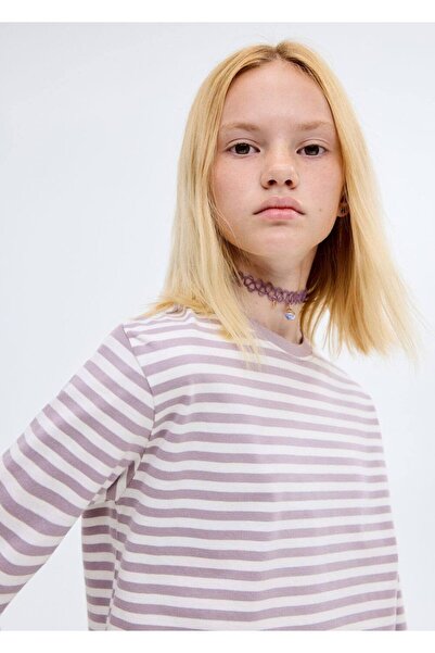 MANGO Kids Çizgili basic tişört