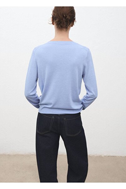 MANGO Woman İnce triko yuvarlak yaka kazak