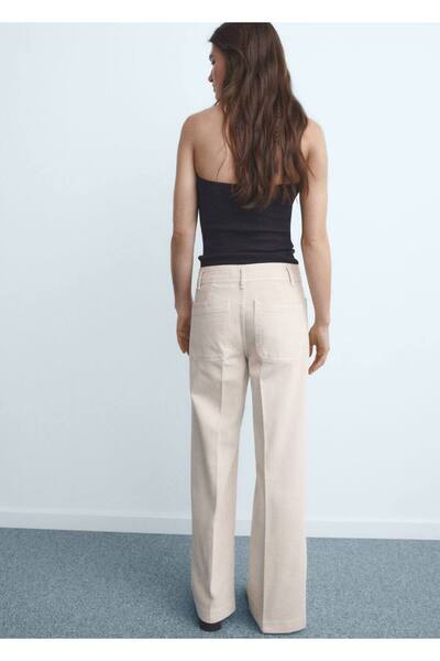 MANGO Woman Wideleg cepli jean pantolon
