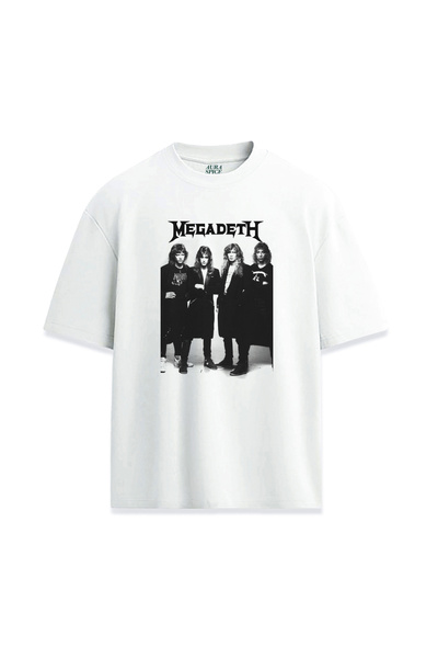 Darkia تي شيرت مريح مطبوع بتصميم خاص لعضويات Megadeth للجنسين