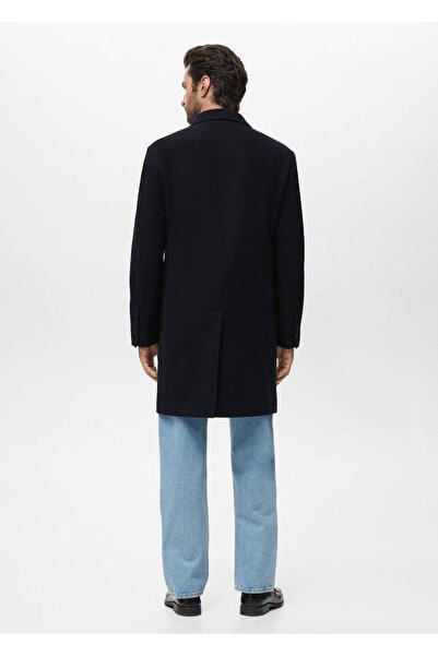 MANGO Man Uzun yün palto