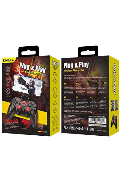 REDz Accessories Gamepad KSC-711, autonomie baterie 8 ore, baterie 400mAh, negru