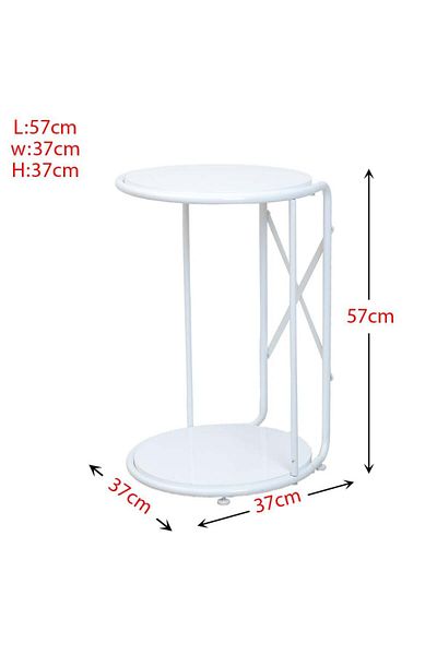 Family Ship White round service table