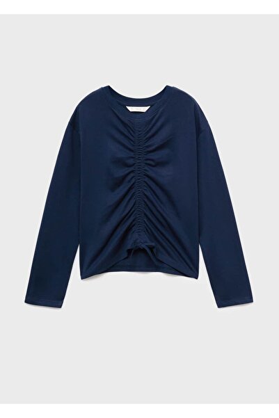 MANGO Kids Büzgülü pamuklu tişört