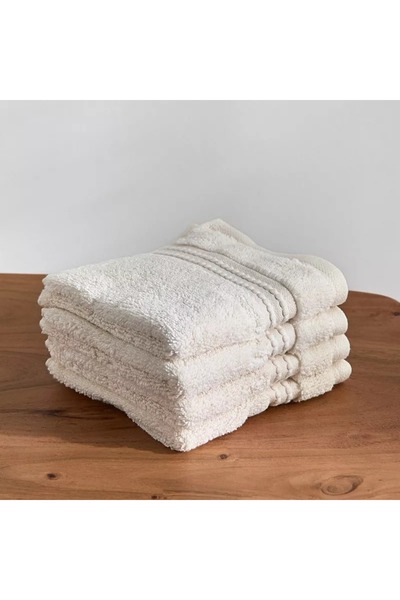 Home Box Cloud Soft Serene Zero Twist 4-Piece Face Towel Set - 30x30 cm