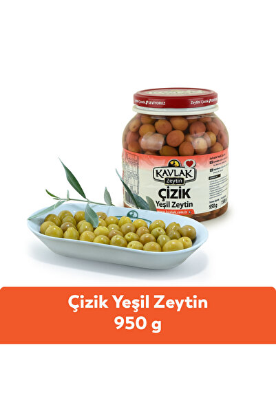 KAVLAK Çizik Yeşil Zeytin 950 gr