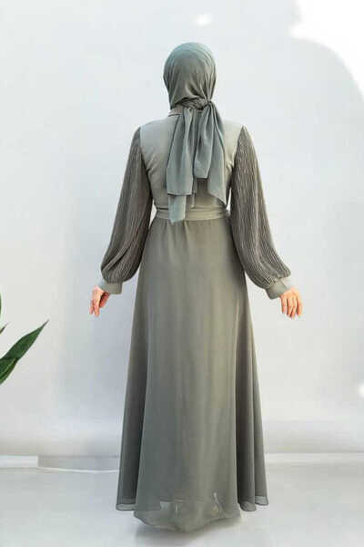 Bym Fashion Φόρεμα με λεπτομέρεια με πιέτες 3949 Mint