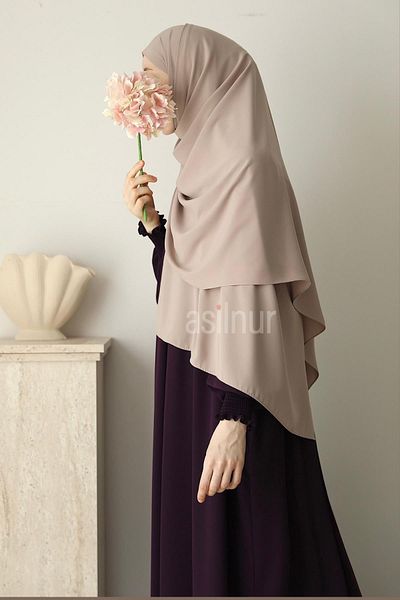 ASİLNUR Elif Large Size Shawl 70X220 Stone