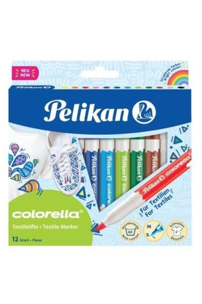 Pelikan Carioci Colorella textile, set 12 culori, pentru m
