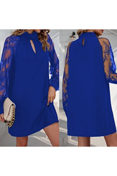 MODA Fashion uzun kollu damla detaylı kadın elbise