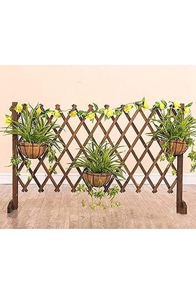 genric سياج حديقة خشبي قابل للتمدد من FFD - سياج بني قائم بذاته مع شبكة خوص م...