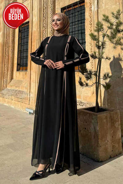 Bym Fashion Plus Size Button Detail Dress 3919-1 Black