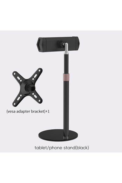 Choice1 2 In 1- Black Keepro Portable Monitor Stand Height Adjustable Vesa Monitor Tablet Stand Free Standin