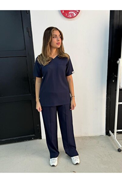 Almatf Navy Blue Medical Scrub