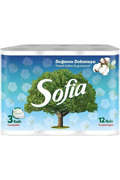 Sofia 3 Katlı 12'li Rulo Tuvalet Kağıdı