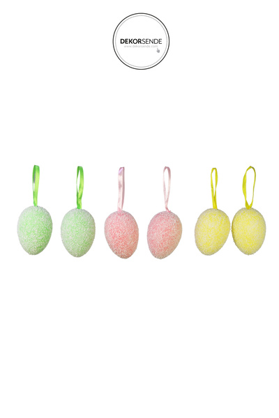 Dekorsende 6'lı Paskalya Yumurta Renkli 6 cm