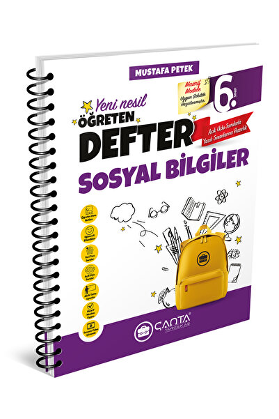 Çanta Yayınları 2025-2026 6. Sınıf Sosyal Bilgiler Yeni Nesil Alıştıran Defter Konu Anlatımlı Soru Bankası Çözümlü