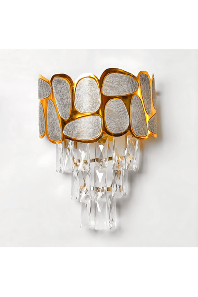 Generic Modern Crystal Gold Wall Light 2*E 27