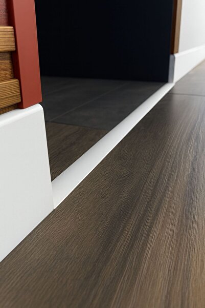 PashaDekor Alüminyum Beyaz Kapı Eşik Profili Parke Kapı Altı Çıtası Yapışkanlı 90 cm