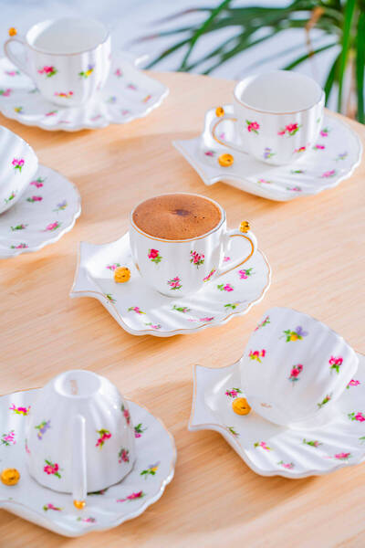 ACAR Ladurée Coffee Cup Set for 6 People - 75 ml