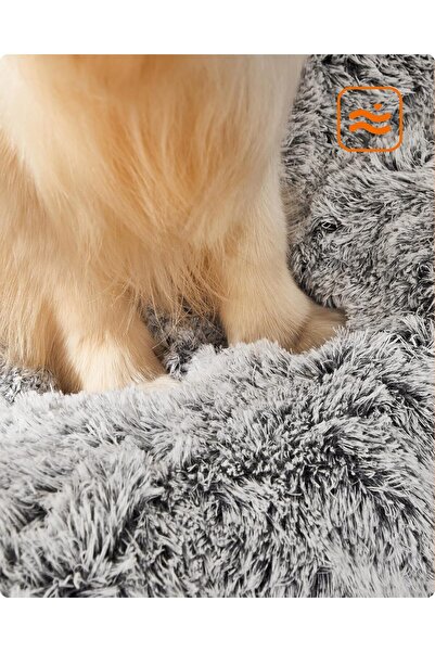 feandrea Pat pufos pentru câini de talie mare, căptușeală moale cu fir lung, lavabil la mașină, 122x74 cm