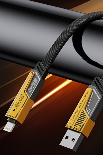 transformers TF-A15 4-in-1 Charging Cable, Type-C to Type-C, Type-C to Lightning, USB-A to Type-C & Cable