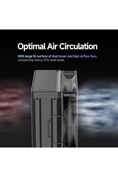 Generic Ocypus Delta A40 ARGB CPU Cooler (120mm PWM Fan, 4 Copper Heat Pipes)