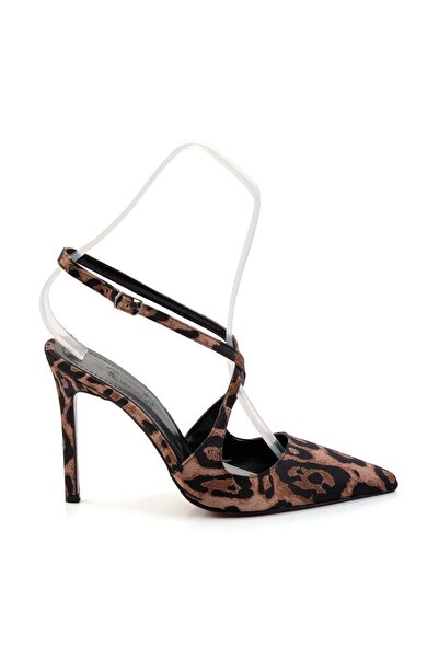 Bambi Leopar Kadın Klasik Topuklu Ayakkabı K01565041171