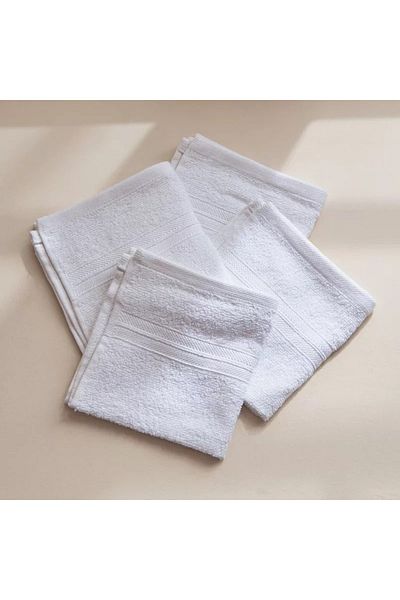 Home Box Essential Carded 4-Piece Face Towel Set - 30x30 cm