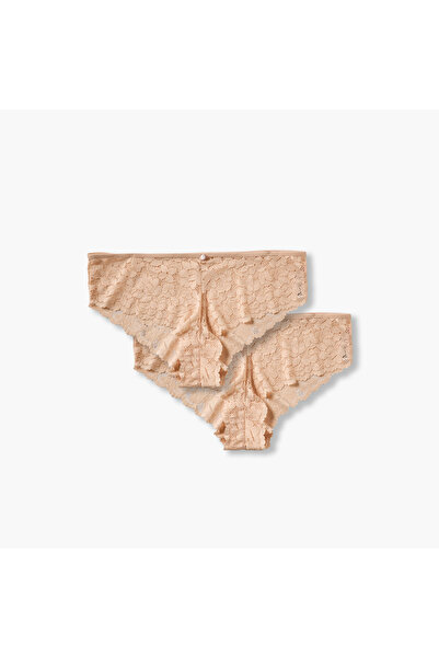 Aadaraya Set of 2 - Lace Textured Bikini Briefs