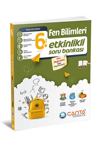 Çanta Yayınları 2025-2026 6. Sınıf Fen Bilimleri Etkinlikli Soru Bankası Tamamı Video Çözümlü