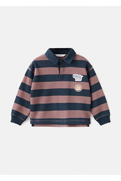 MANGO Baby Polo yaka desenli sweatshirt