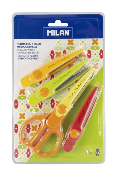 Milan Foarfece simple, material oțel inoxidabil, lame interschimbabile, dimensiune 15,5 cm