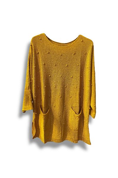 SUMEF Mercerized Knitwear Women's Oversize Tunic - Size 38-52 Compatible Standard Size