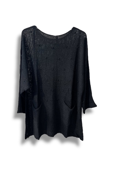 SUMEF Tricotaj Mercerizat Tunica oversize pentru femei - Mărimea 38-52 Mărime...