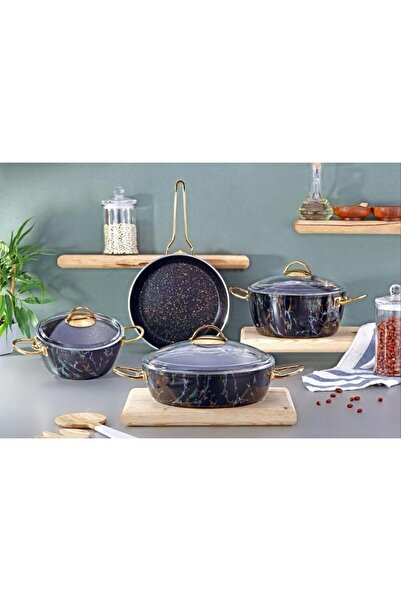 ÖNCÜ MUTFAK EŞYALARI HandMade 7 PARÇA GRANİT TENCERE SET