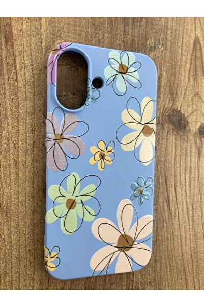 Newon حافظة هاتف آيفون 16 مطبوعة بالزهور من الداخل مخملية من السيليكون الفاخر