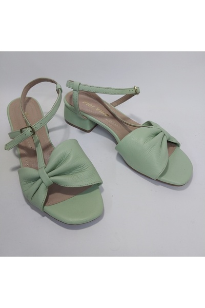 Mira Deri Genuine Soft Leather 4 cm Heel Women's Sandals