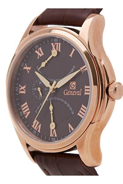 GENEVAL Men's Leather Analog Watch GL1617ROO