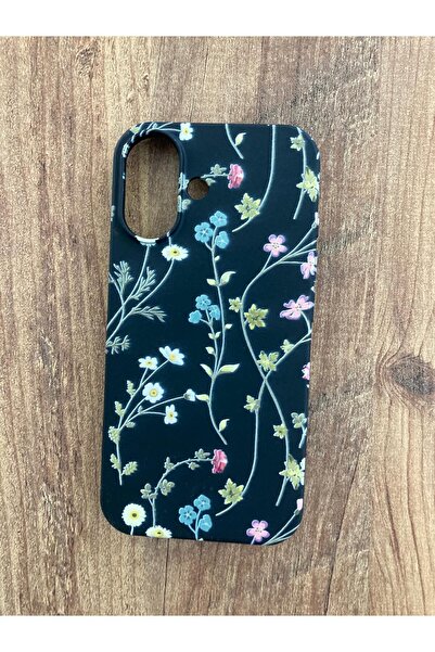 Newon حافظة هاتف آيفون 16 من السيليكون الفاخر مع طباعة نباتية/زهرة من الداخل