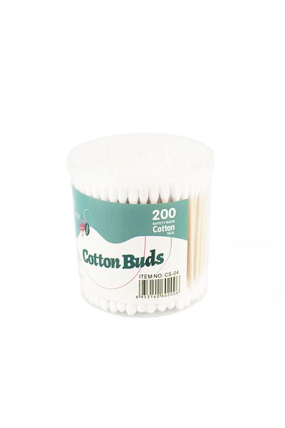 LOFIAN 200 Pieces Wooden Bamboo Cotton Swabs, Ear Cleaning Sticks for Health Care