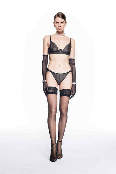 shop Mers Silk Silvery Siyah Dantel Külot