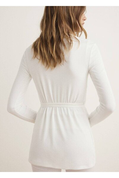 MANGO Woman Ribana bağ detaylı hırka