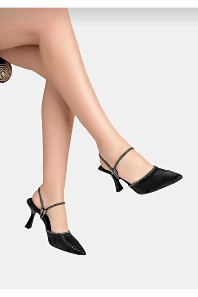 DYG STORE Stone Silvery Style Slippers and Heels Women's Shoes