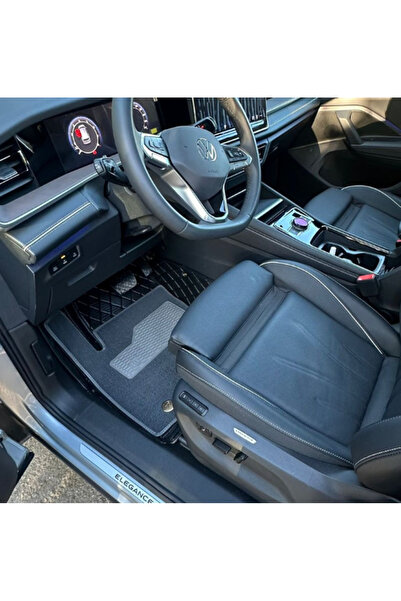 8D Volkswagen Tayron 2024 Sonrası Aracına Özel Çift Katmanlı Havuzlu Paspas T...