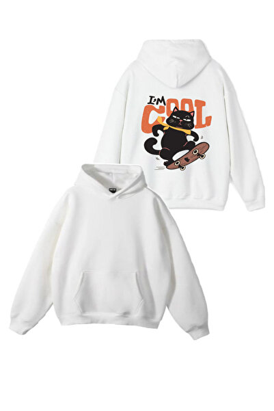 Sebesta Fashion Season Im Cool Printed 3 Thread Cotton Hooded Sweatshirt Sebe...
